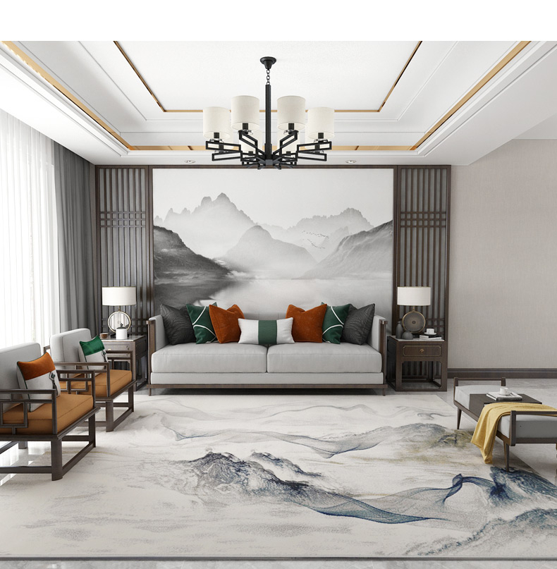 水墨畫地毯 新中式地毯 中國風地毯